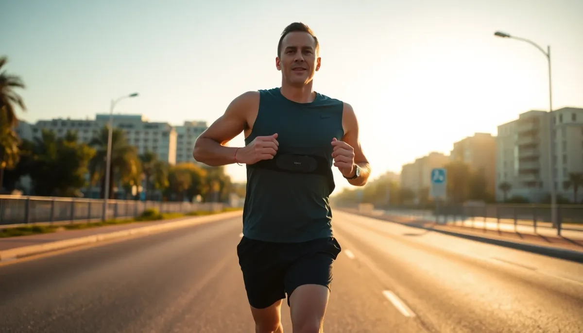 Coureur ajustant son allure par temps chaud lors d'un entraînement, illustrant les pièges à éviter dans le calcul de l'allure marathon