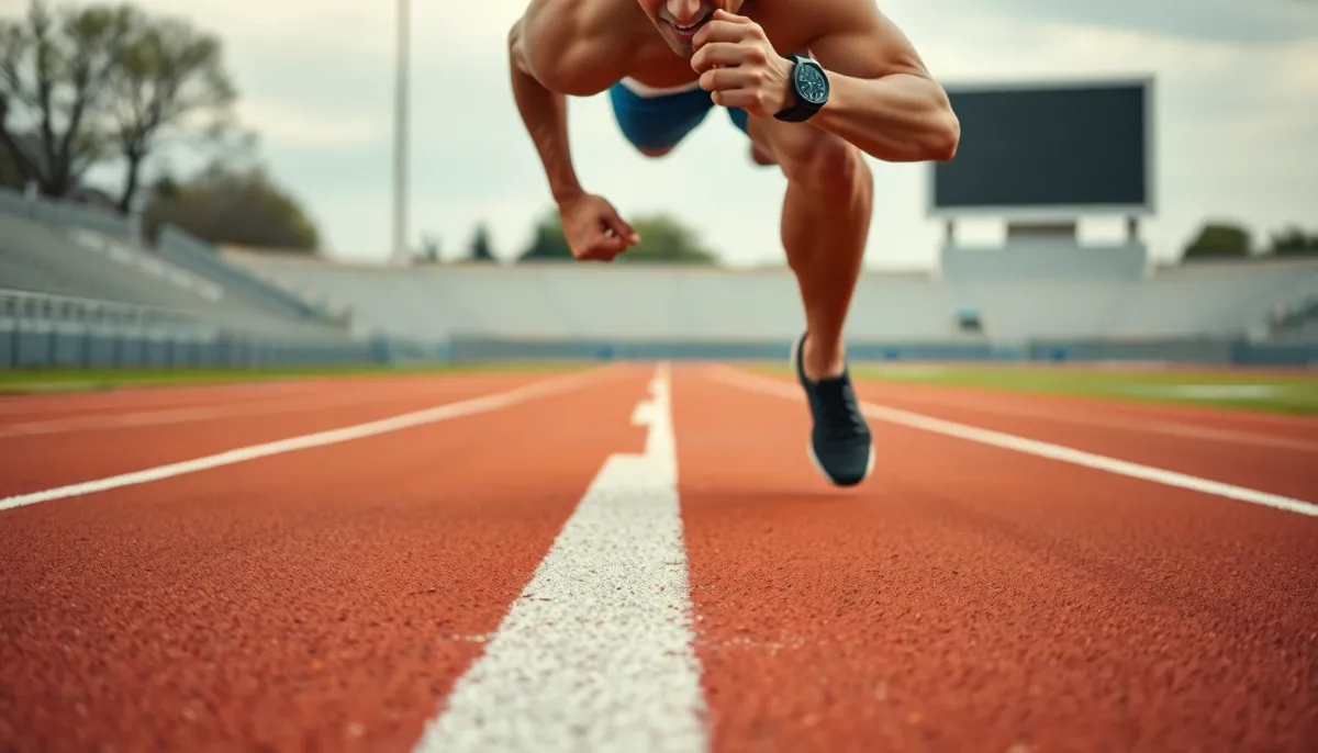 Coureur effectuant un test VMA sur piste pour mesurer sa vitesse maximale aérobie