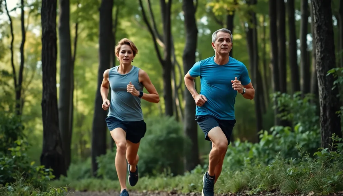 Deux coureurs côte à côte illustrant la différence d'intensité entre seuil aérobie et seuil anaérobie en course à pied